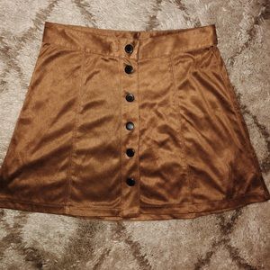 American eagle suede button down skirt